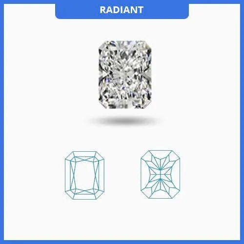 0.30CT J-K/VS2-SI1 Radiant Cut Diamond MDL#D9253-2