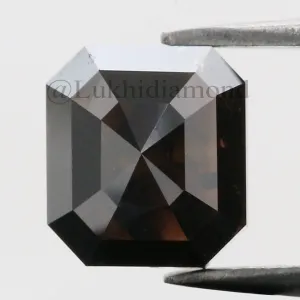 1.22 Ct IGI CERTIFIED Natural Loose Radiant Shape Diamond Fancy Black Color Radiant Cut Diamond 6.30 MM Natural Radiant Cut Diamond QL8539