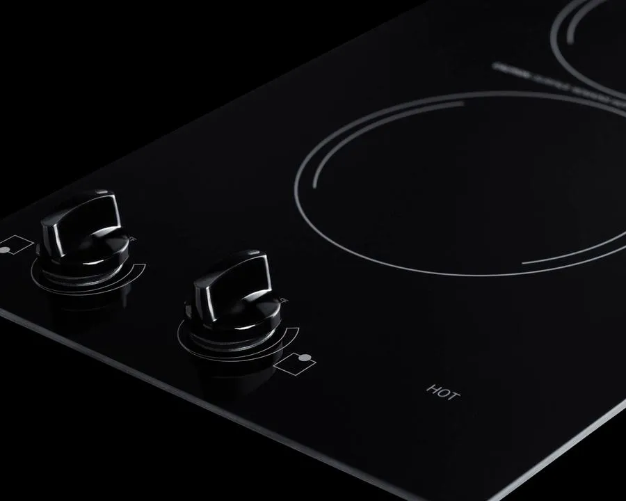 12" Wide 115v 2-burner Radiant Cooktop - (CR2110B)