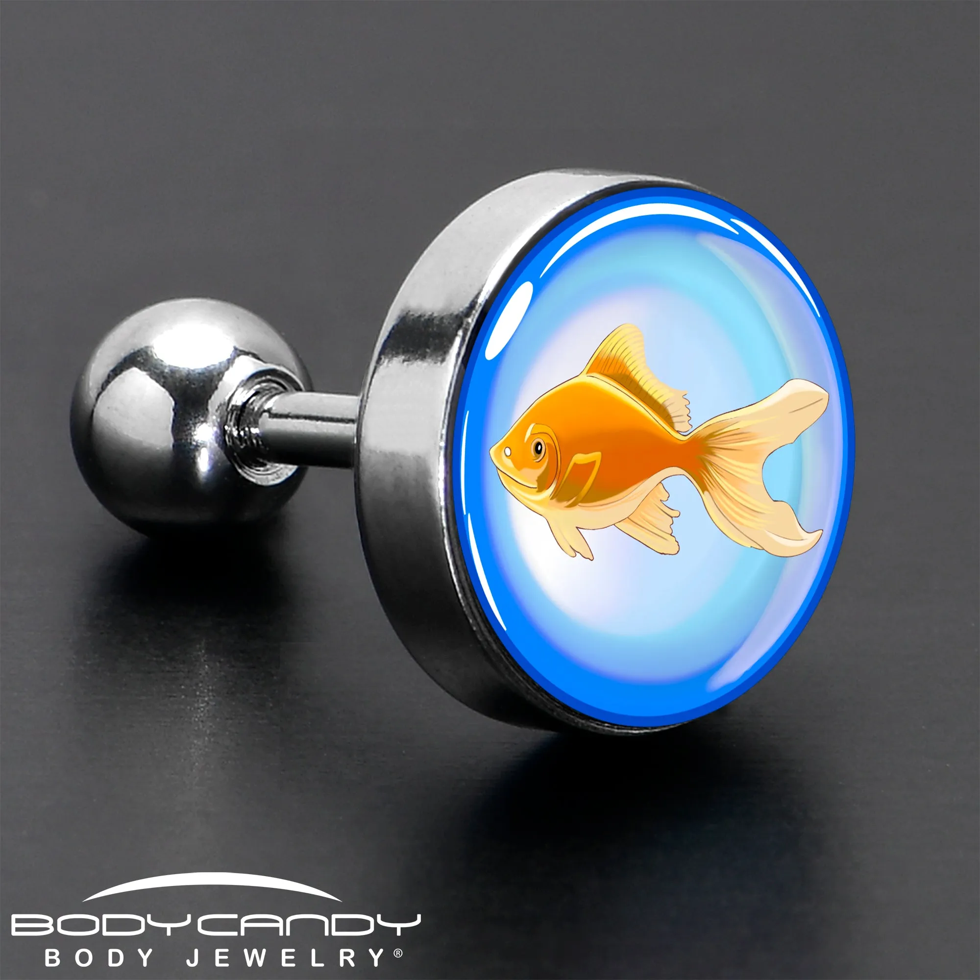 16 Gauge 1/4 Gold Fish Cartilage Tragus Earring