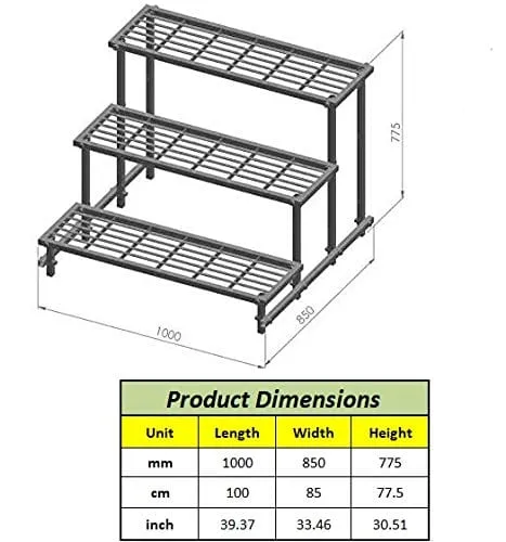 3-Step Metal Planter Stand