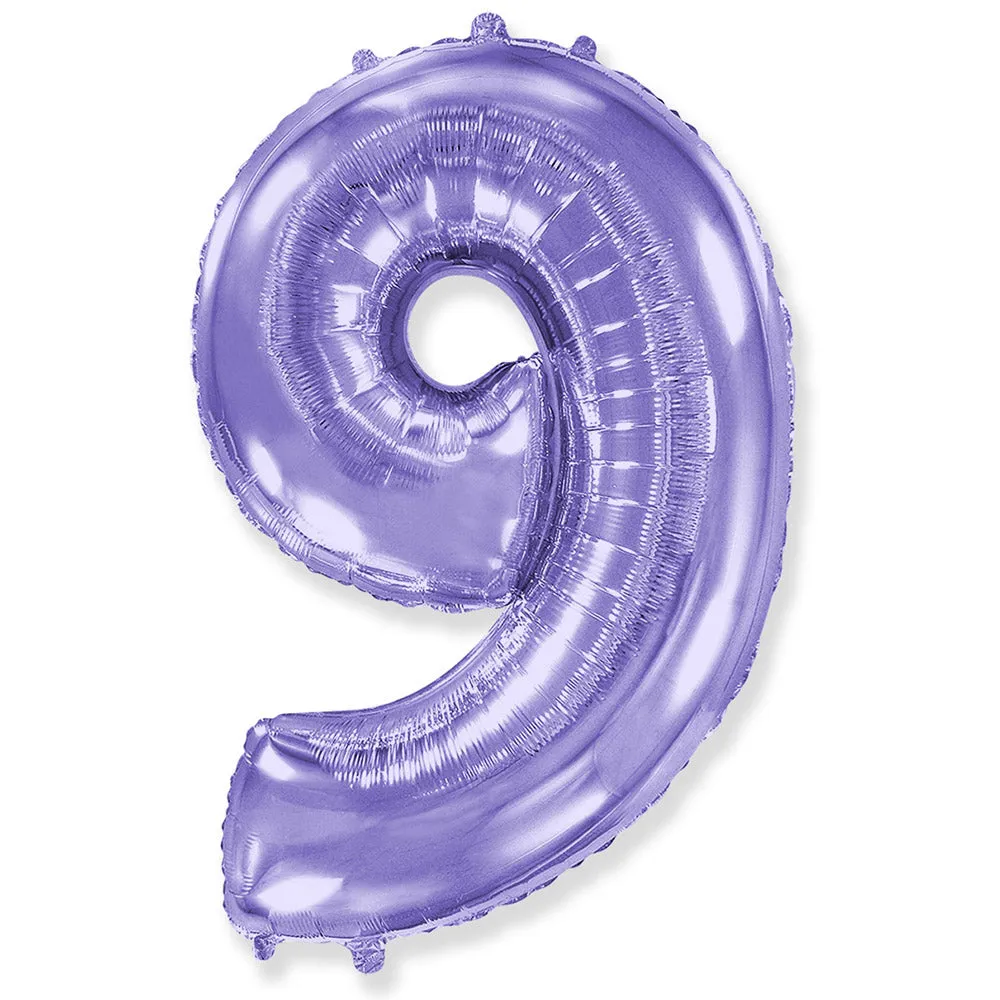 42 inch Number 9 - Lilac Purple Balloon