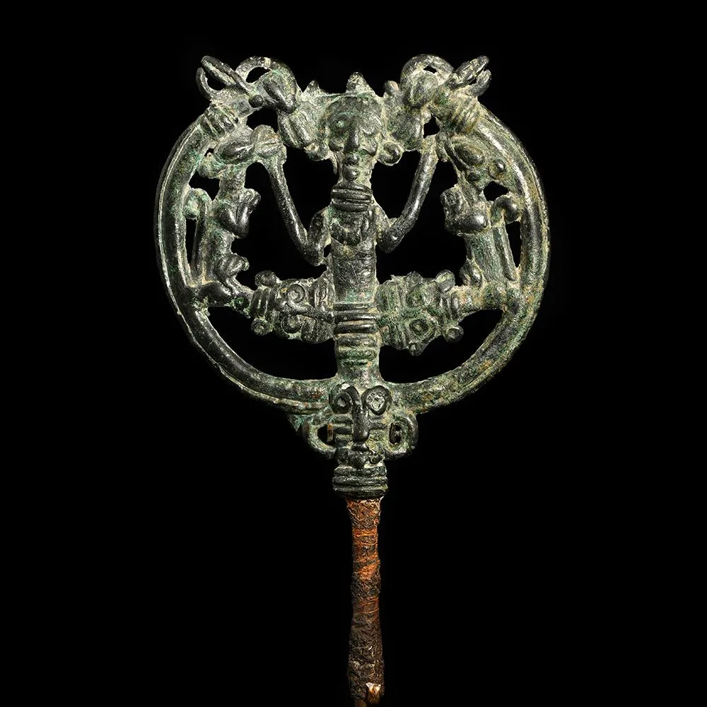 A Luristan Bronze Openwork Pinhead, ca. early first millennium BCE