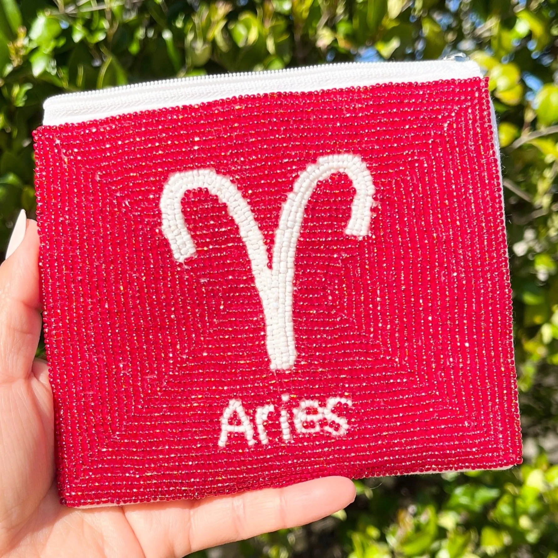 Aries Beaded Coin Purse