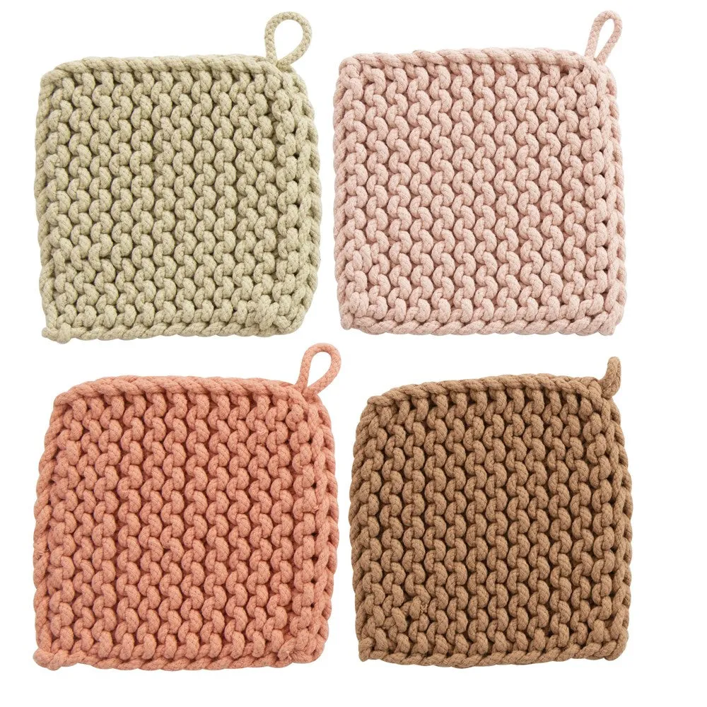 Autumn Chunky Hand Knit Pot Holders