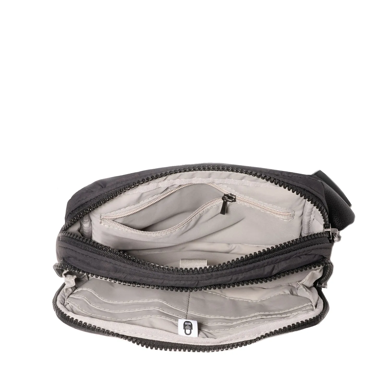 Baggallini Modern Belt Bag Sling Black Puff