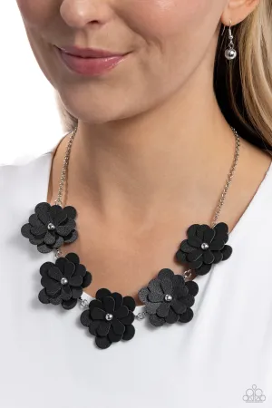 Balance of FLOWER - Black Necklace - Paparazzi Accessories