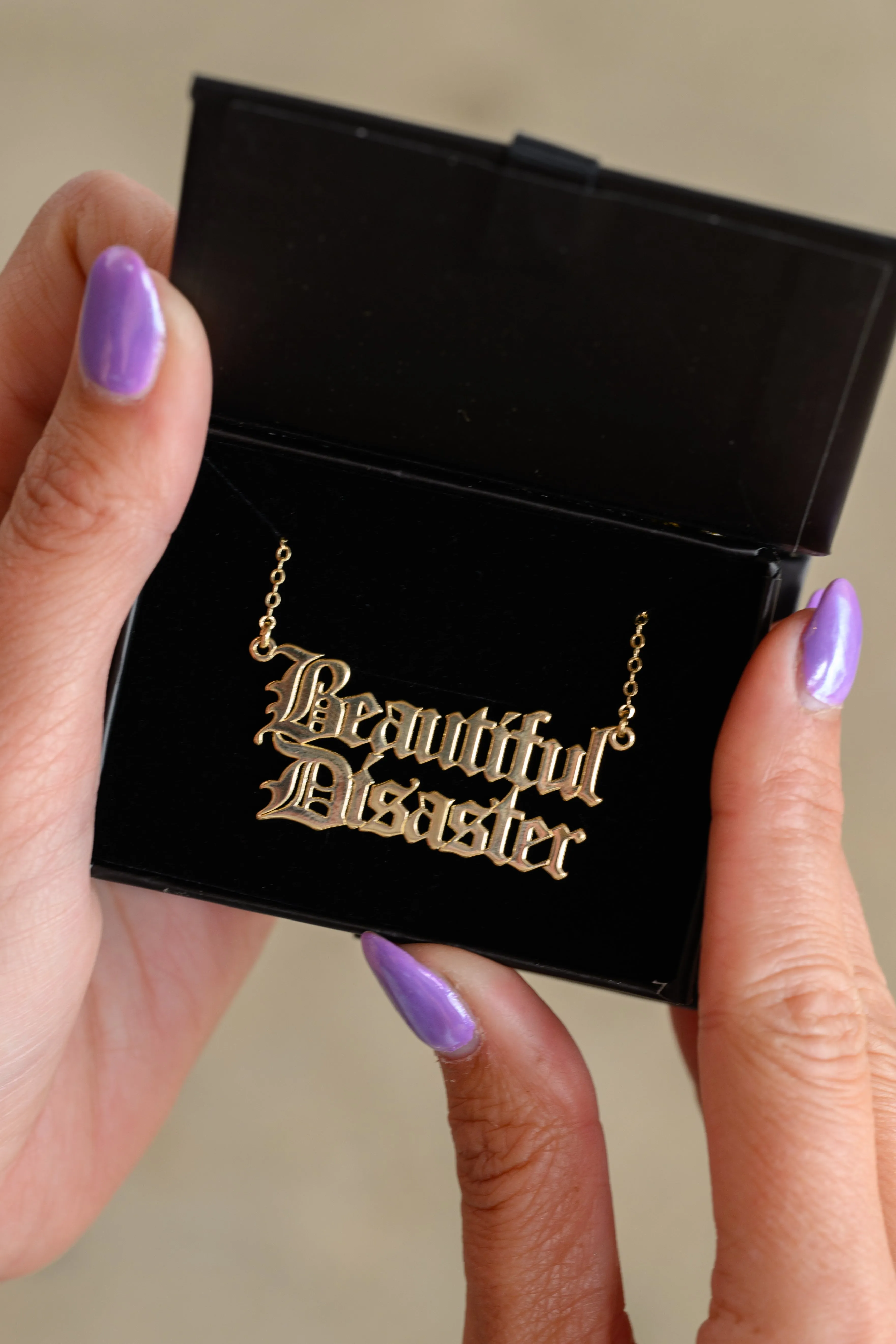 Beautiful Disaster Necklace - Gold