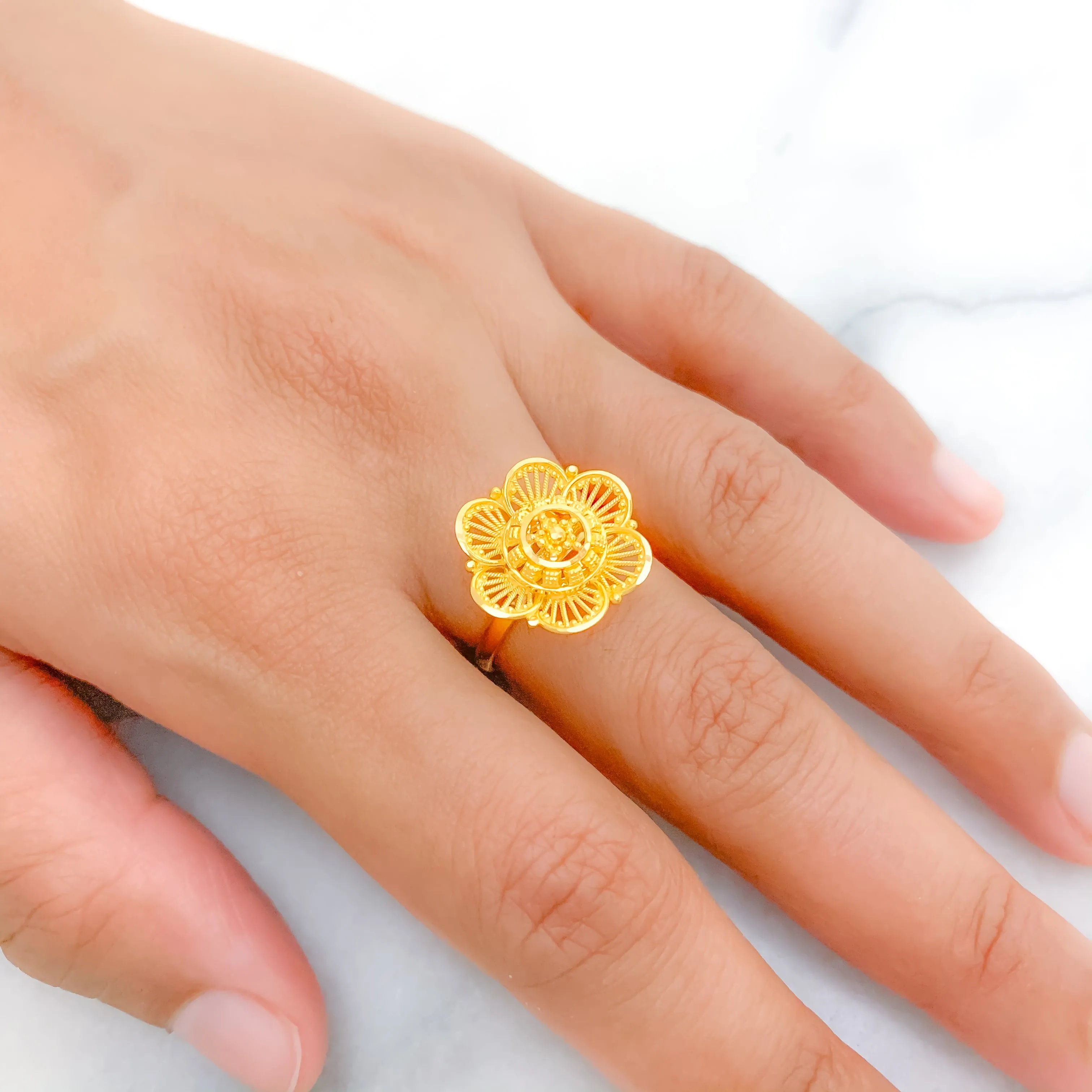 Beautiful Flower Petal Ring