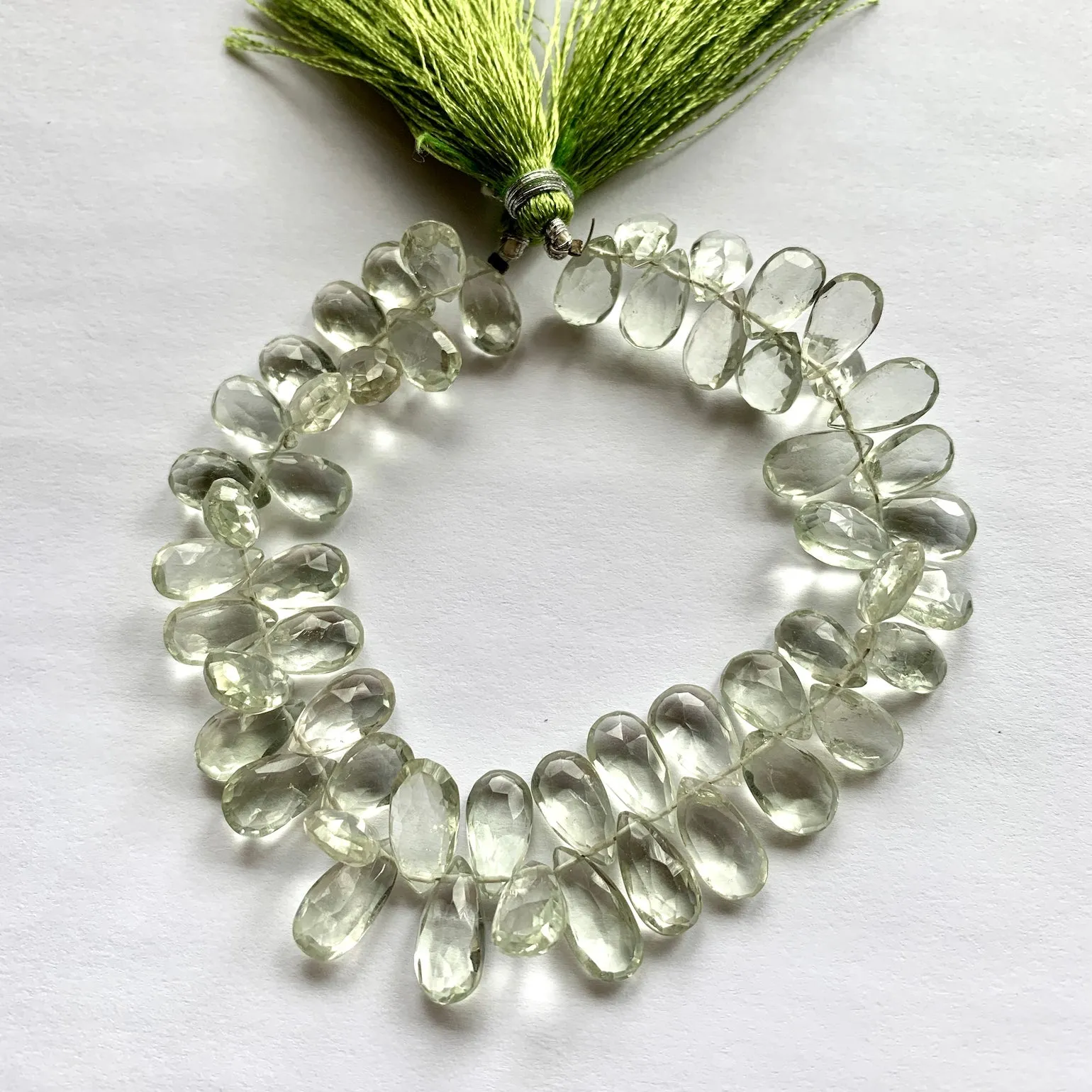 Beautiful Green Amethyst Briolettes