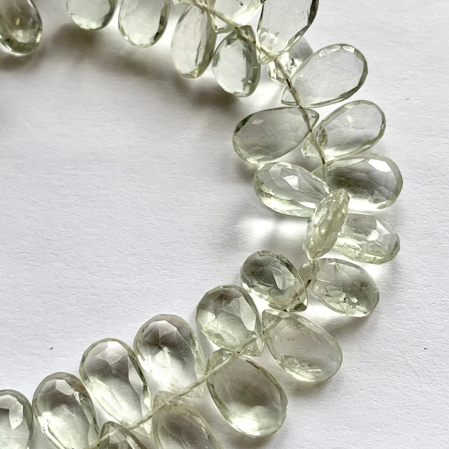 Beautiful Green Amethyst Briolettes