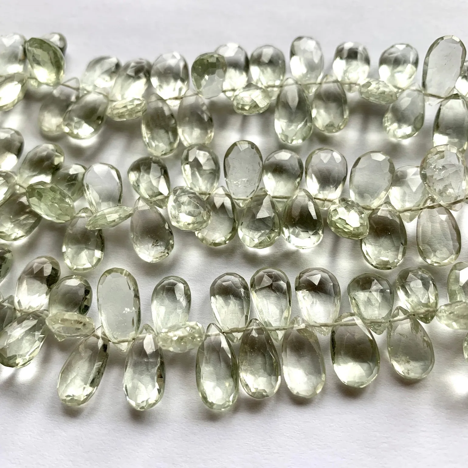 Beautiful Green Amethyst Briolettes