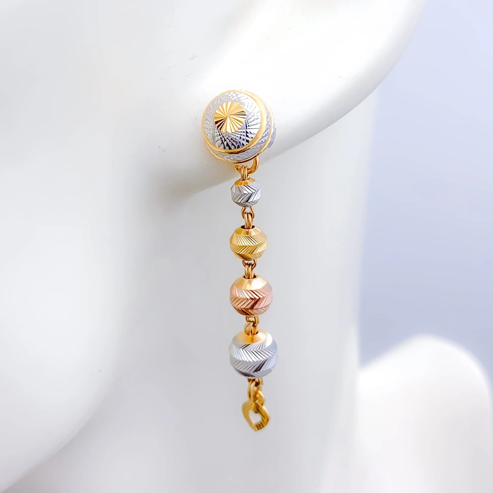 Beautiful Three-Tone Earrings