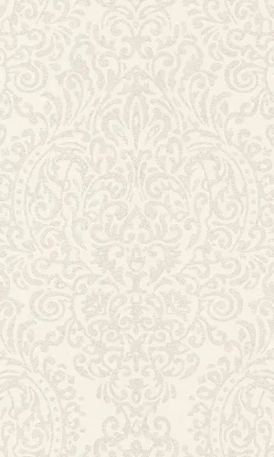 Beige Cracked Damask Wallpaper R6227