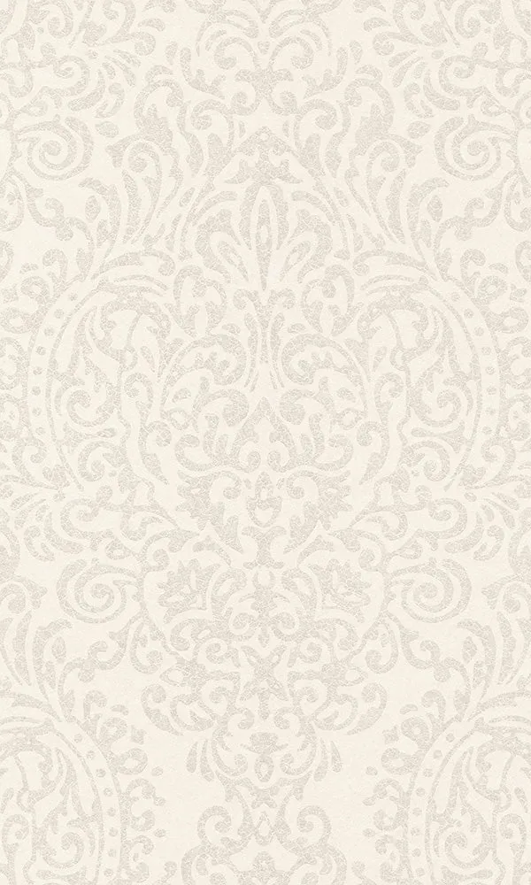 Beige Cracked Damask Wallpaper R6227