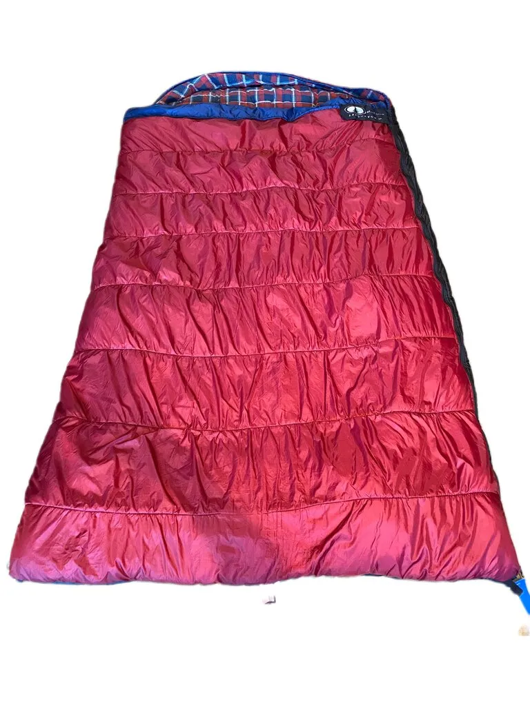 Black Pine Sasquatch Zero Degree Double Sleeping Bag, Red/Blue