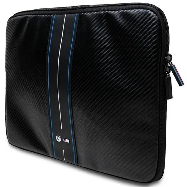 BMW Carbon and Blue Stripe Sleeve for 16" Laptop Black - BMCS16COMSCAKL