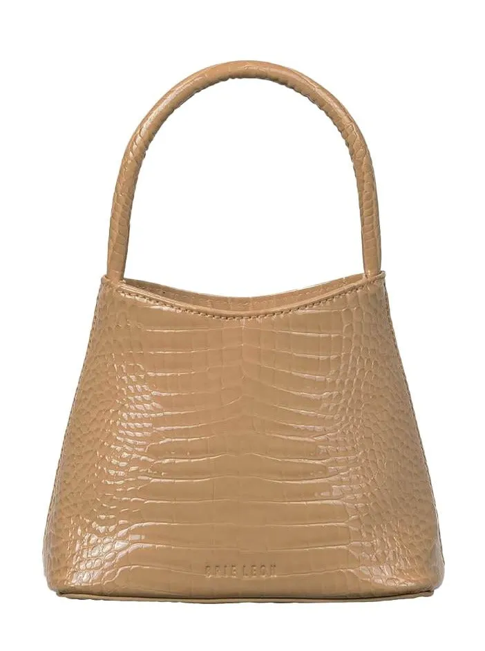 Brie Leon Mini Chloe Bag in Biscuit Baby Croc