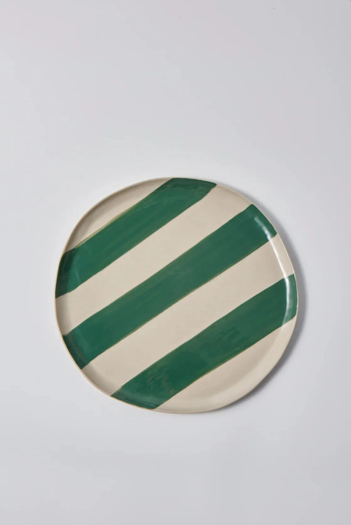 Cabana Green Stripe Platter