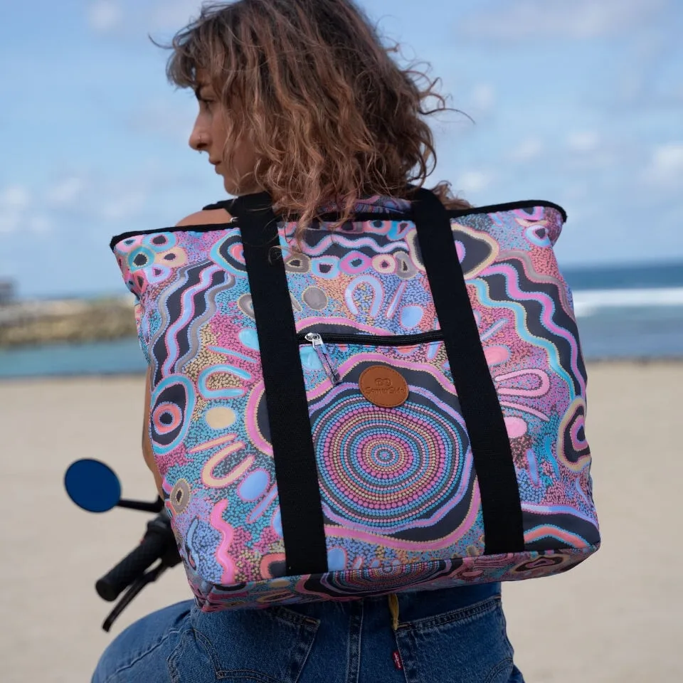 Camping Under The Moonlight Beach Bag