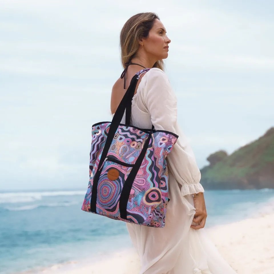 Camping Under The Moonlight Beach Bag