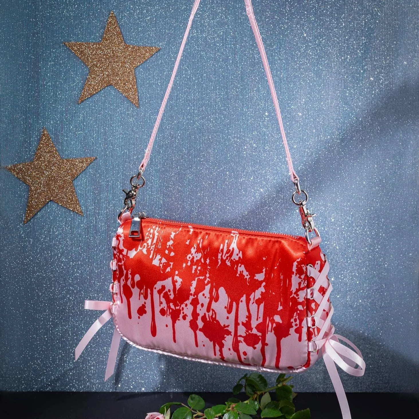 Carrie's Odor Proof 🌱 Purse or Stash Bag | Blood Drip Print Shoulder Handbag