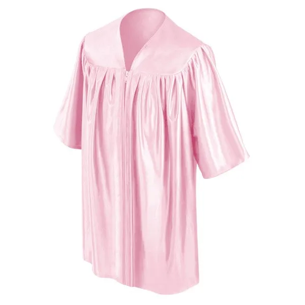 Child Shiny Pink Graduation Gown - Preschool & Kindergarten Gowns