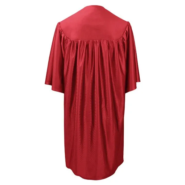 Child Shiny Red Graduation Cap & Gown - Preschool & Kindergarten