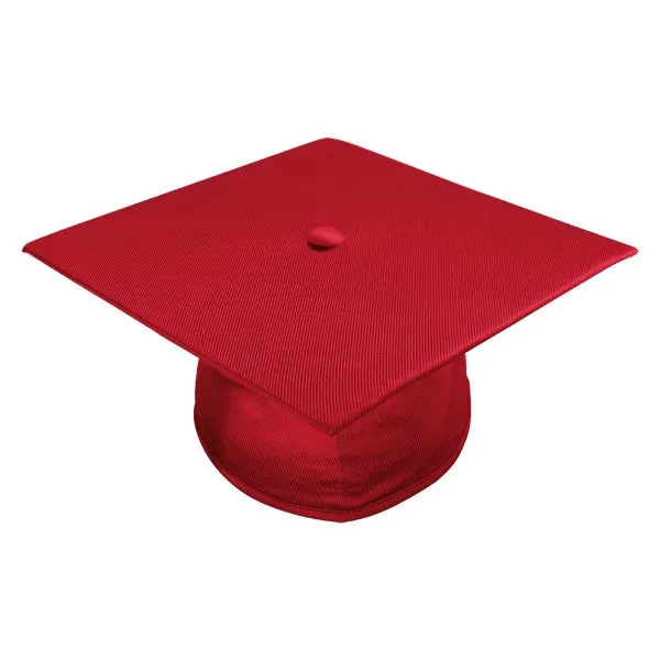 Child Shiny Red Graduation Cap & Gown - Preschool & Kindergarten