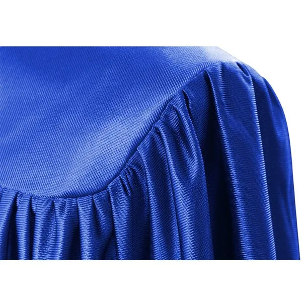 Child Shiny Royal Blue Graduation Gown - Preschool & Kindergarten Gowns