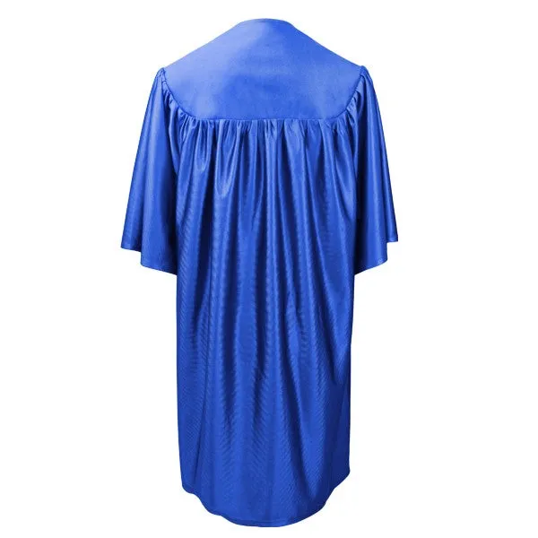 Child Shiny Royal Blue Graduation Gown - Preschool & Kindergarten Gowns