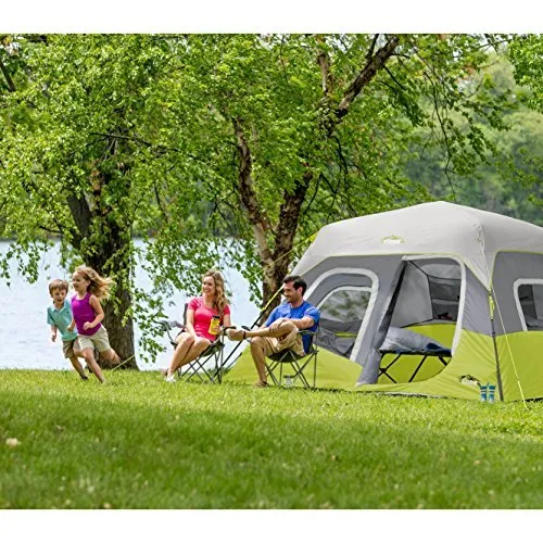 CORE 6 Person Instant Cabin Tent | Portable Large Pop Up Tent