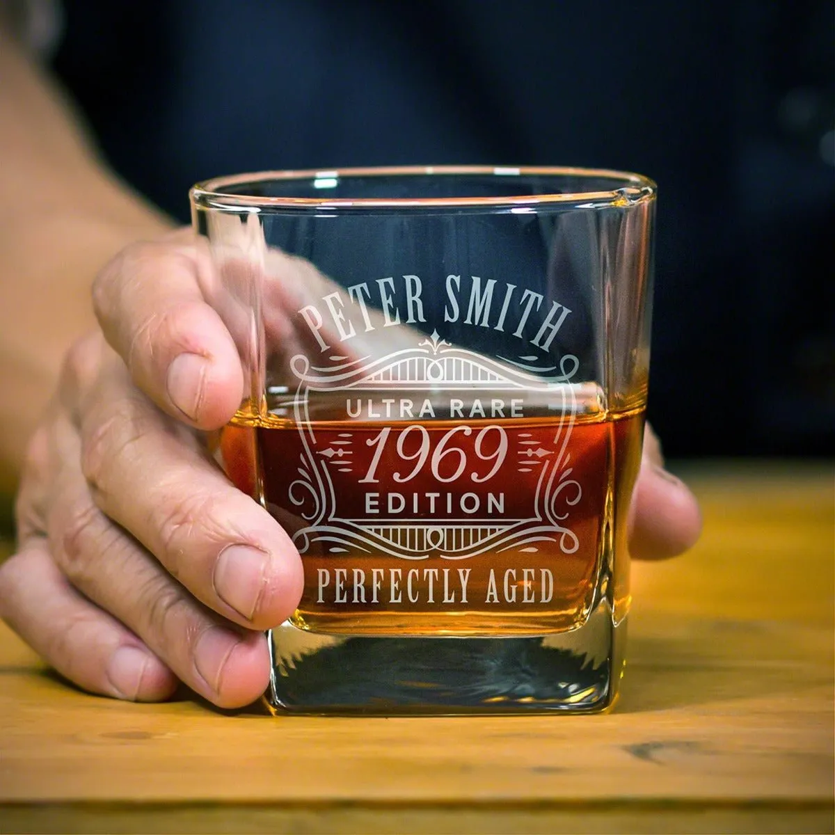 Custom Decanter and Whiskey Glass Set in Handcrafted Box