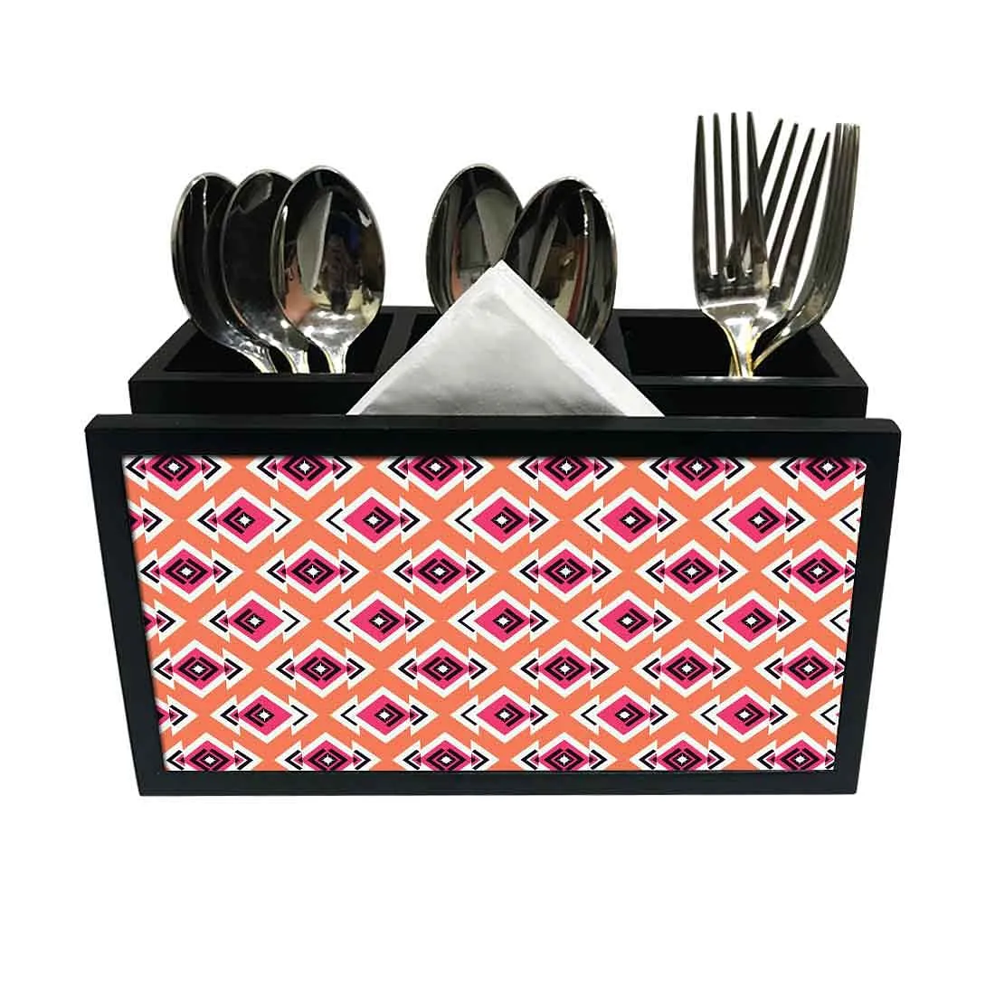 Cutlery Tissue Holder Napkin Stand -  Pink Diamond