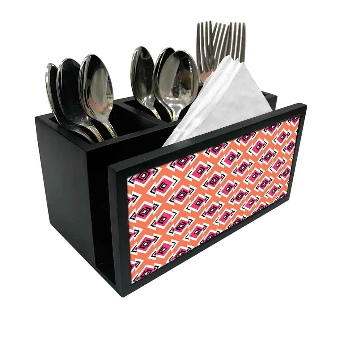 Cutlery Tissue Holder Napkin Stand -  Pink Diamond