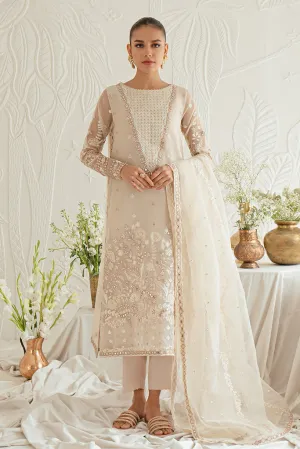 Elegantly Embellished Dusty Brown Pakistani Salwar Kameez Dupatta