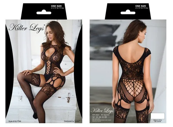 Elegantly Sexy Crotchless Fishnet Bodystocking