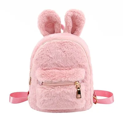 Faux Fur Bunny Mini Backpack