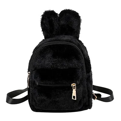 Faux Fur Bunny Mini Backpack