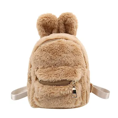 Faux Fur Bunny Mini Backpack