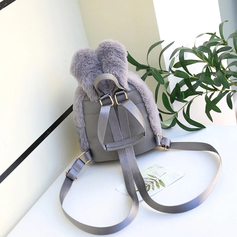 Faux Fur Bunny Mini Backpack