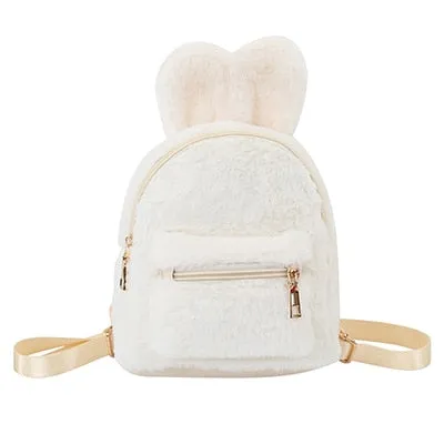 Faux Fur Bunny Mini Backpack