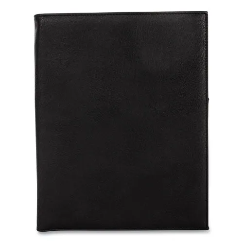 Faux-leather Padfolio, 9 X 12 Pad, 9.75 X 12.5, Black