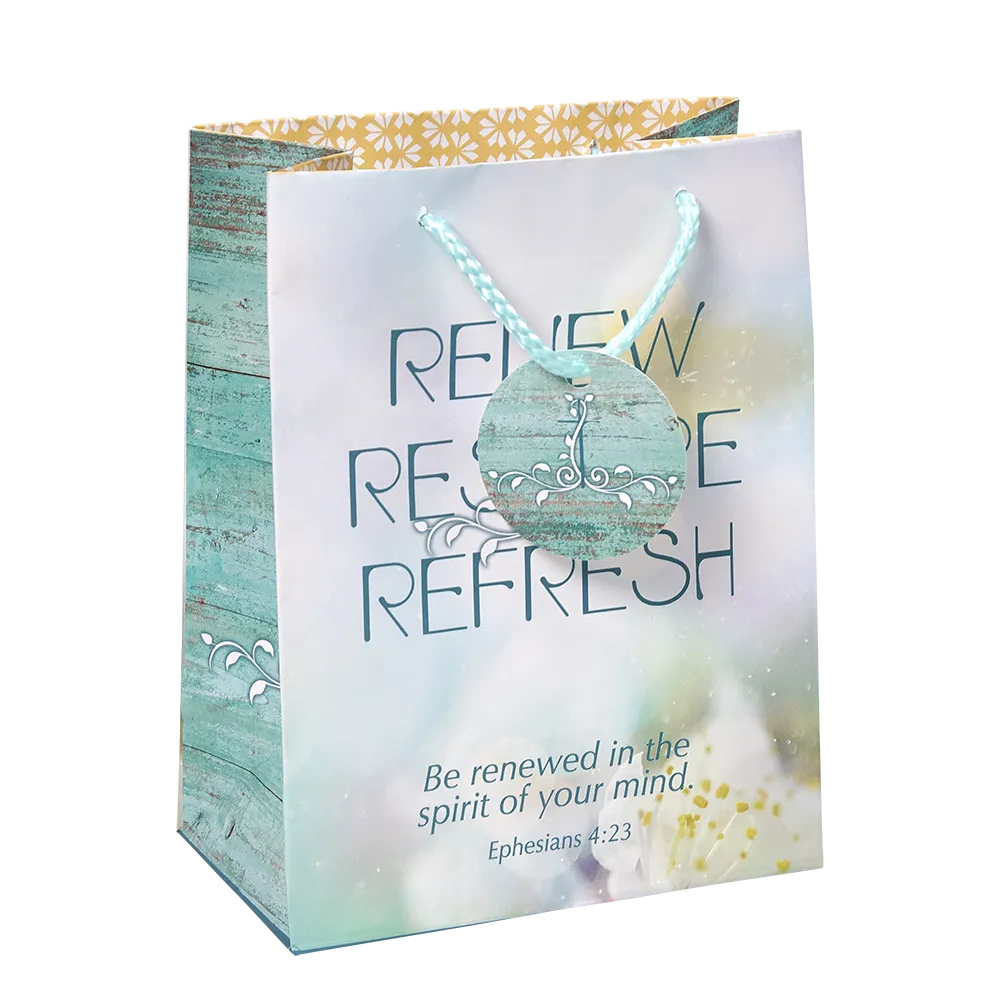 Gift Bag and Tag - Renew. Restore. Refresh.