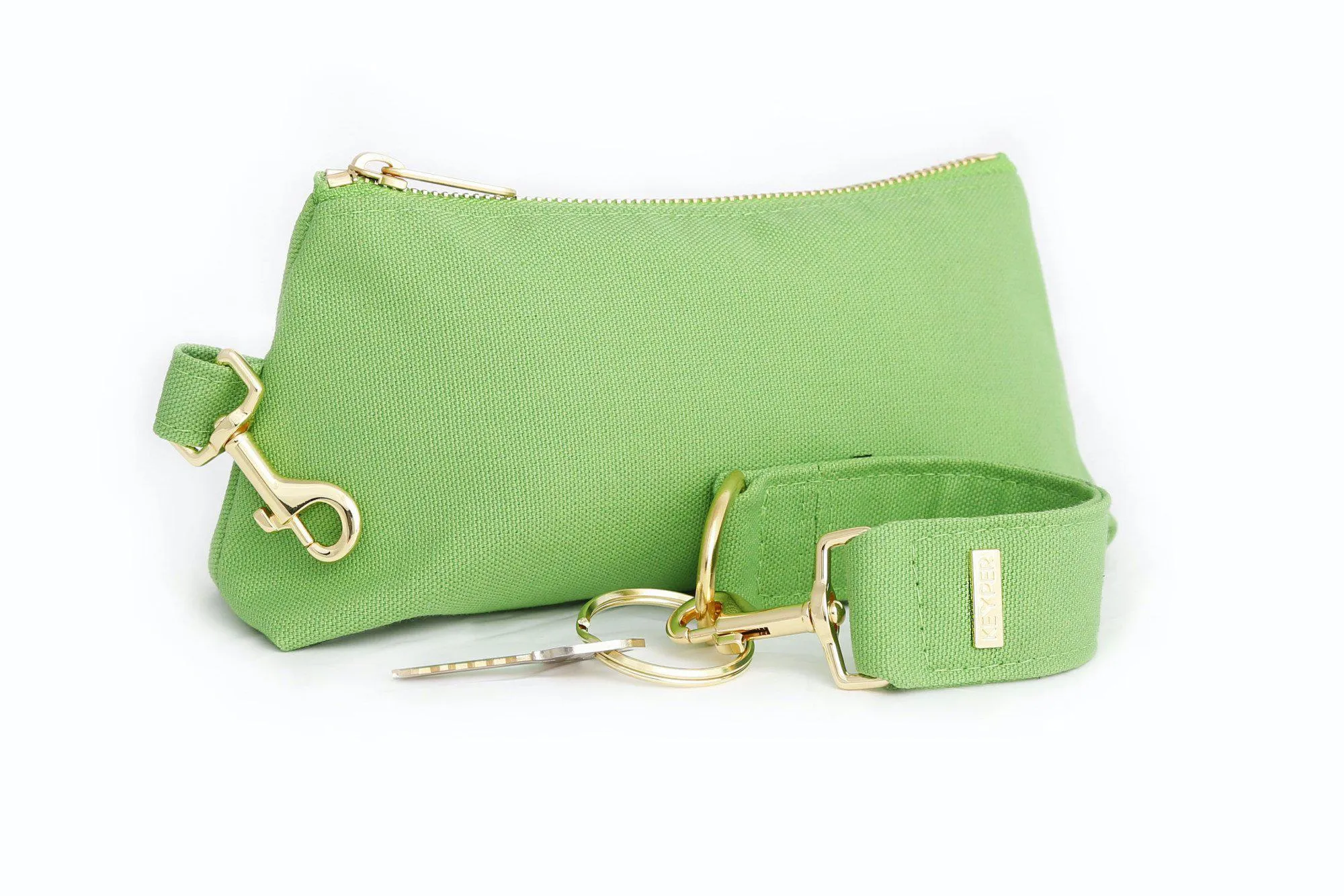 Green CANVAS 2-Piece KEYPIT Set • Wristlet