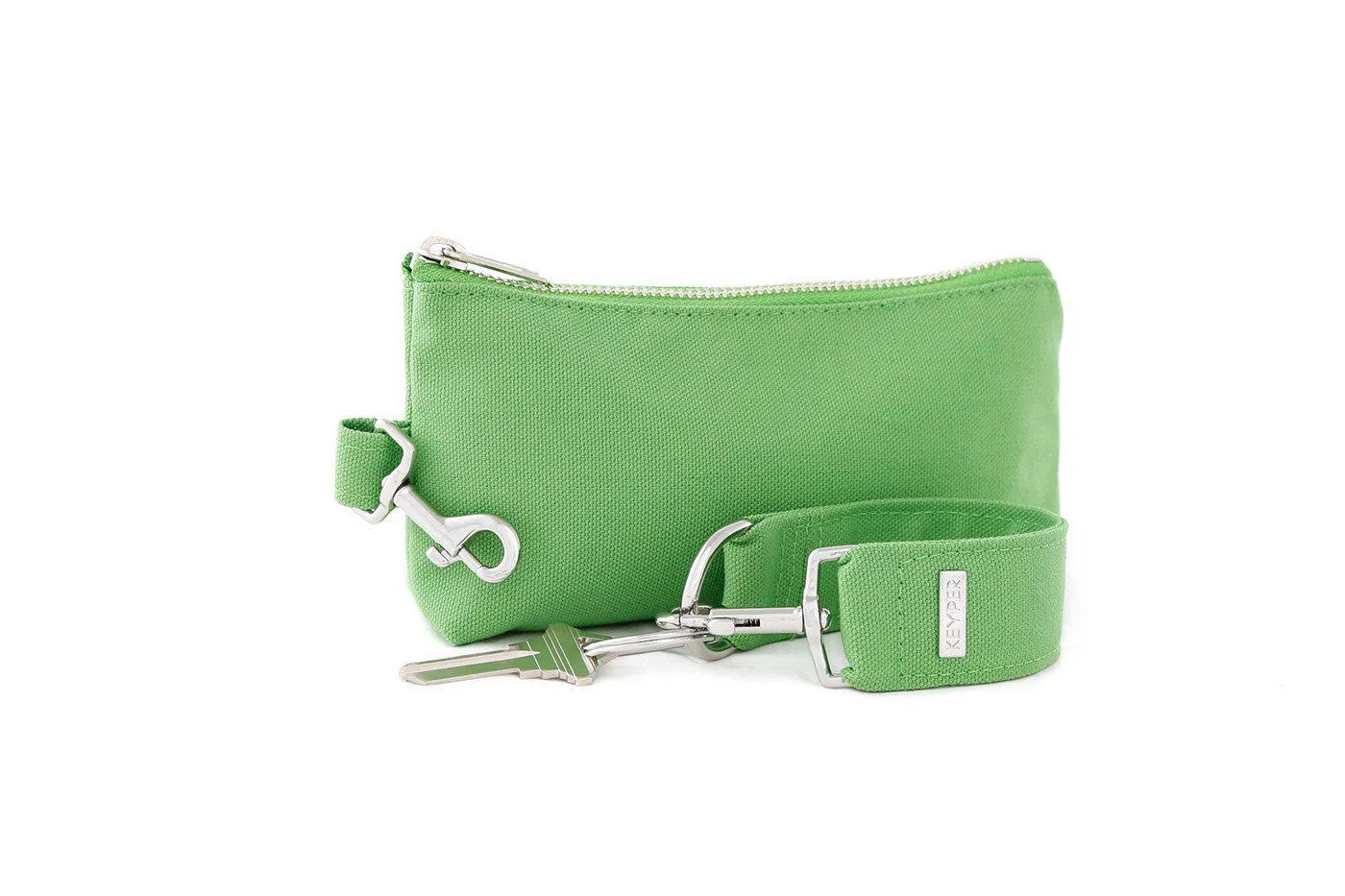 Green CANVAS 2-Piece KEYPIT Set • Wristlet