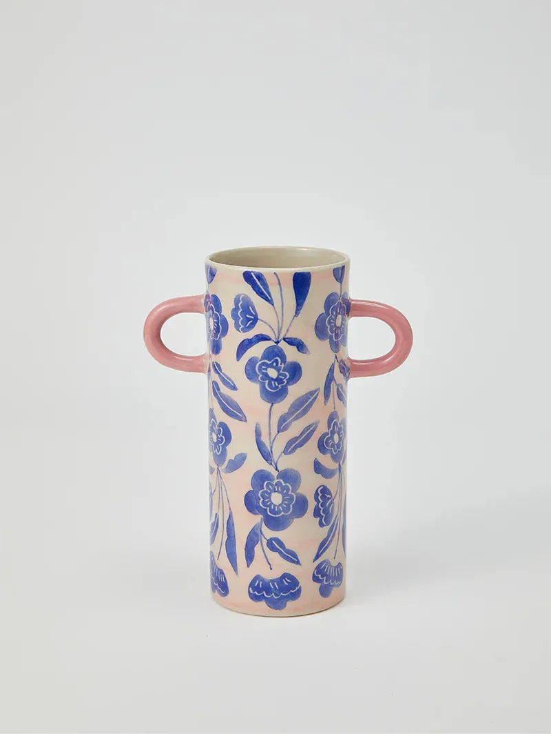 Griffe Blue Floral Bud Vase