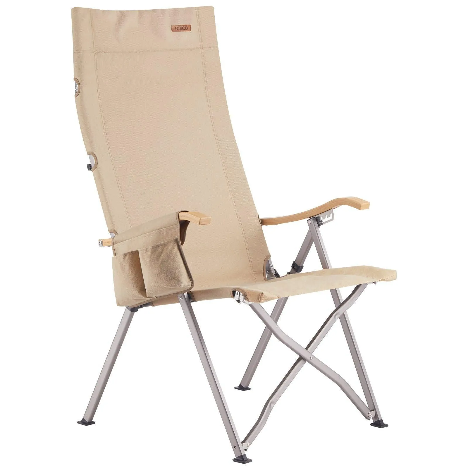 Ha1600 Adjustable Camping Chairs, High-Back Heavy Duty Folding Chair for Outside | ICECO