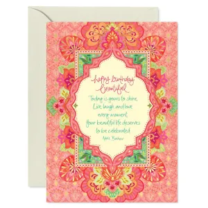 Happy Birthday Beautiful Greeting Card