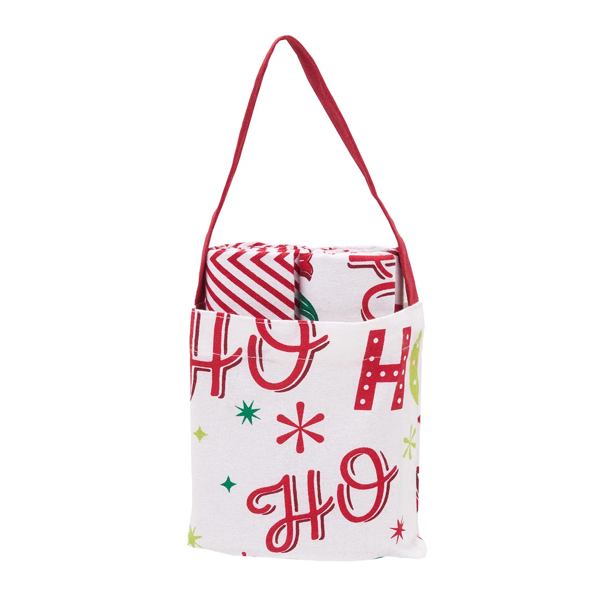 Ho Ho Ho Kitchen Towel & Bag, Set of 3